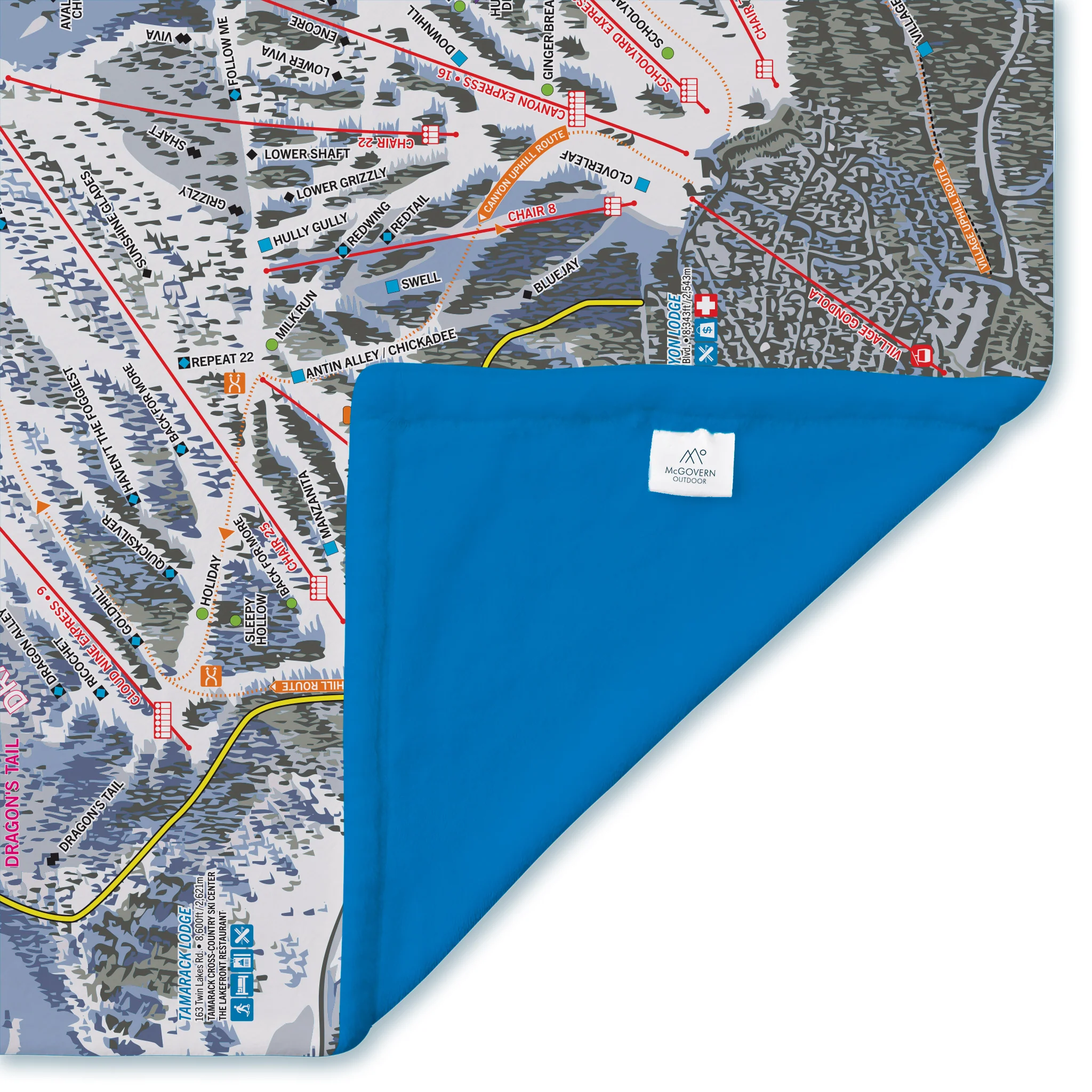 MAMMOTH TRAIL MAP BLANKET - Image 2